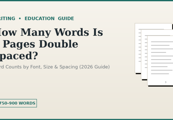 How Many Words Is 3 Pages Double Spaced?