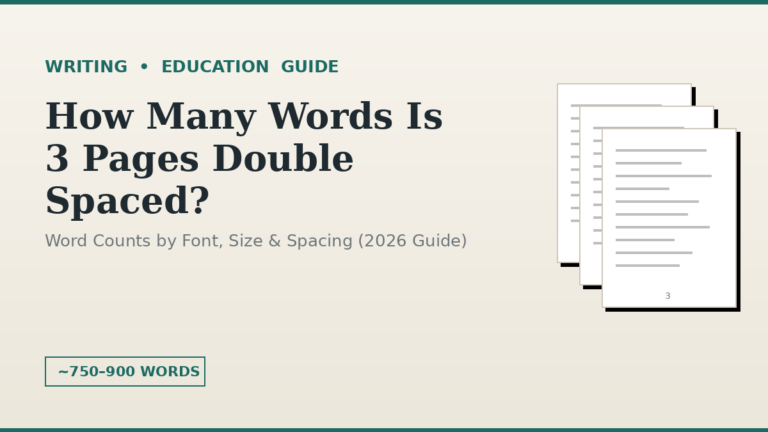 How Many Words Is 3 Pages Double Spaced?